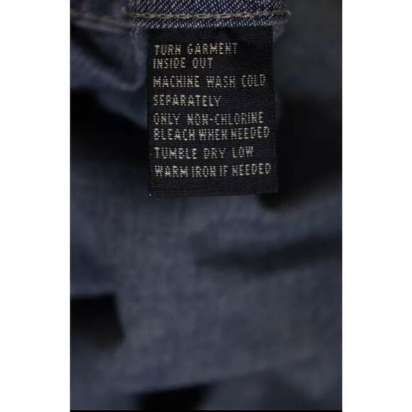 RRL Ralph Lauren Icon Western Shirt Blue Denim Size 2 - Picture 5 of 8